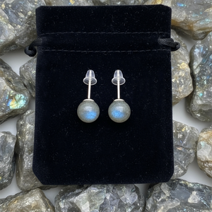 Earrings - Labradorite Studs