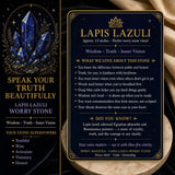Pedra da preocupação de lápis-lazúli