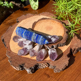 8-teiliges Set aus Lapislazuli und Amethyst