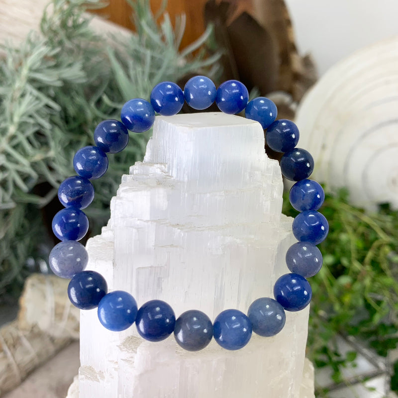 Bracciale Mala avventurina blu con custodia in velluto