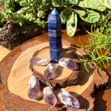 Conjunto 8 Peças Lápis Lazuli + Ametista