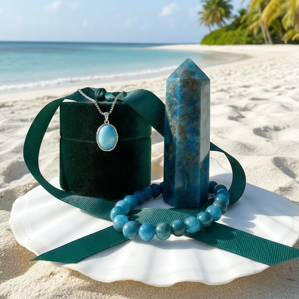 Larimar & Apatite Sacred Serenity Set
