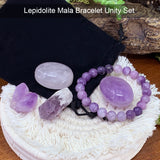 Ensemble de pochettes Unity pour bracelet Mala en lépidolite