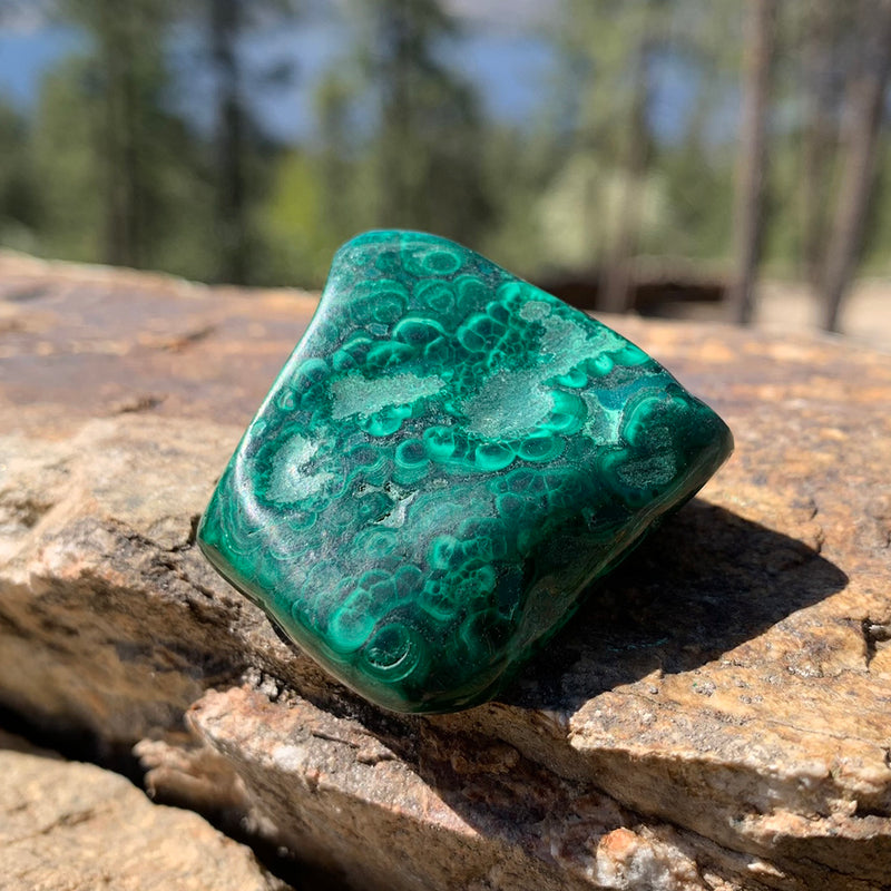 Pierre roulée malachite