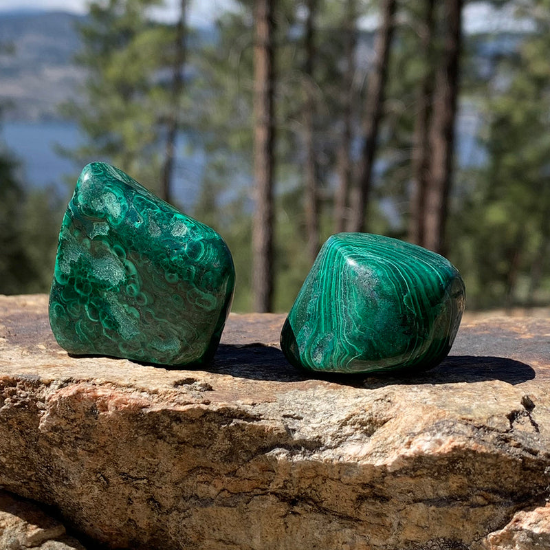 Pierre roulée malachite