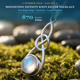 Κολιέ μενταγιόν Z ARRON DESIGN Serenity Moonstone από χάλκινο σύρμα