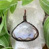 Z ARRON DESIGN Collana con ciondolo in filo di rame Serenity Moonstone