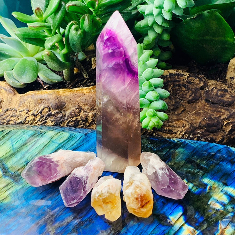 Arron - Multicolor Fluorite Abundance Manifesting Set - Gift Cards