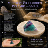 Veelkleurige Fluoriet Piramide - Klein