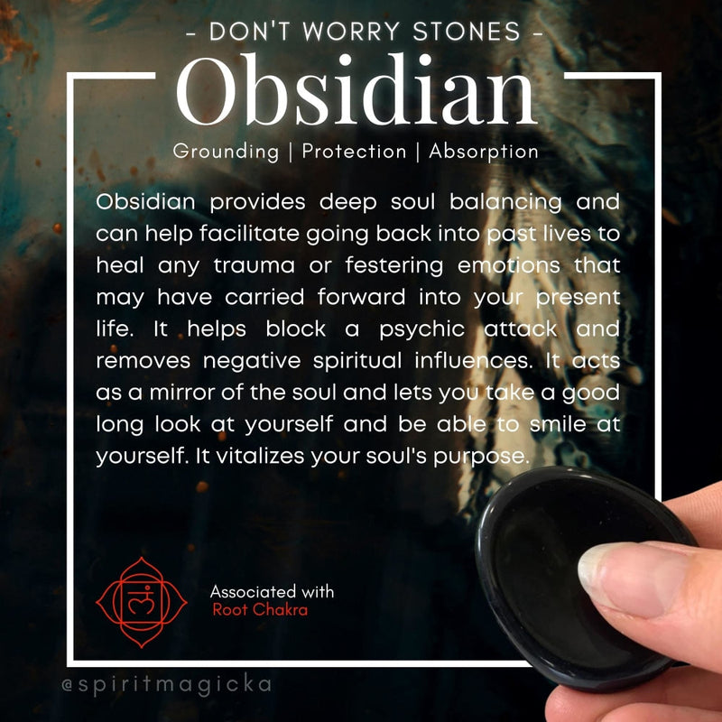 Obsidian Worry Stone - worrystone