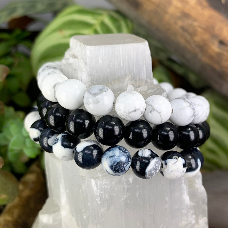 Juego de pulseras Mala de cristal de 3 piezas Protection & Insight