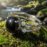 Z ARRON DESIGN Serenity Moonstone koperdraad hanger ketting