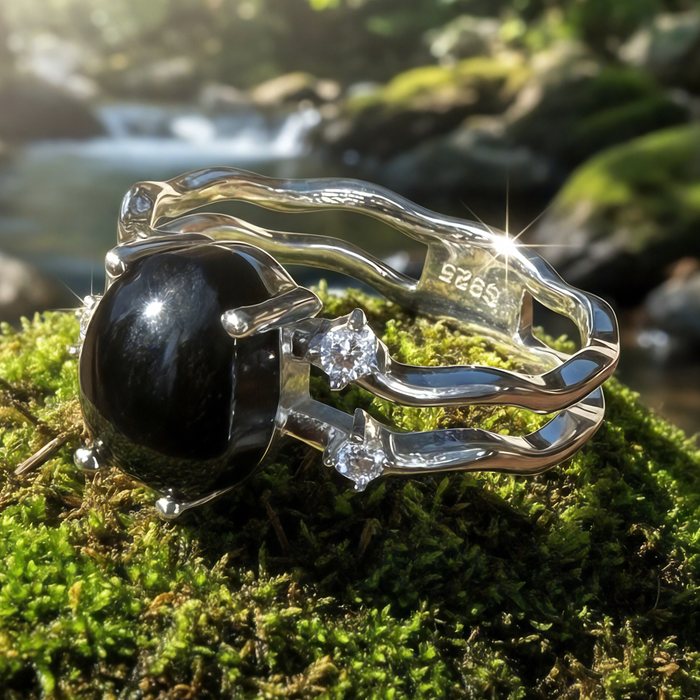 Z ARRON DESIGN Serenity Moonstone koperdraad hanger ketting