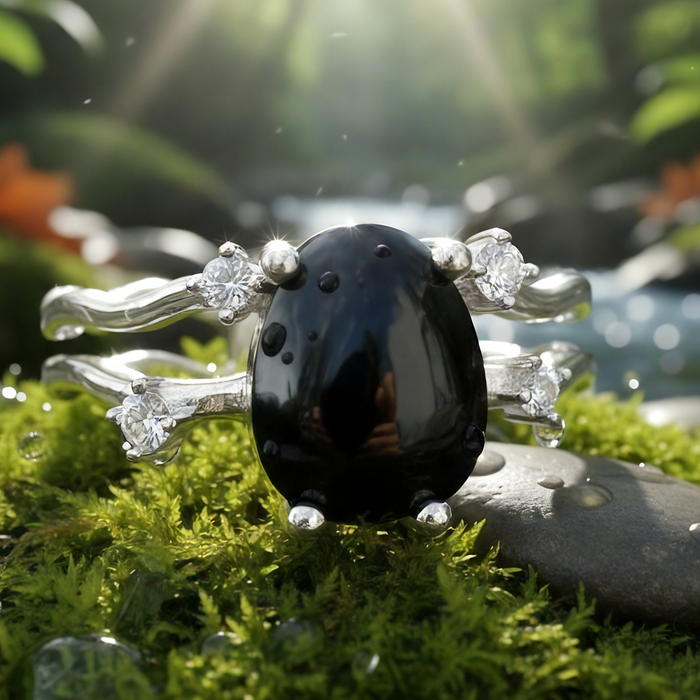 Z ARRON DESIGN Serenity Moonstone koperdraad hanger ketting