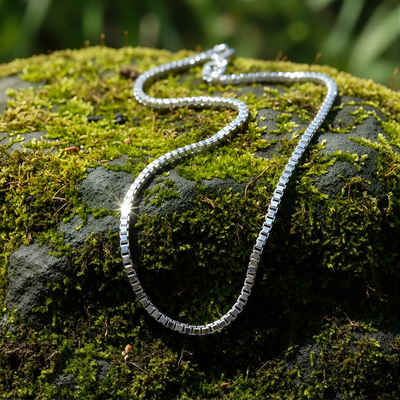 Classic Silver Box Chain Necklace