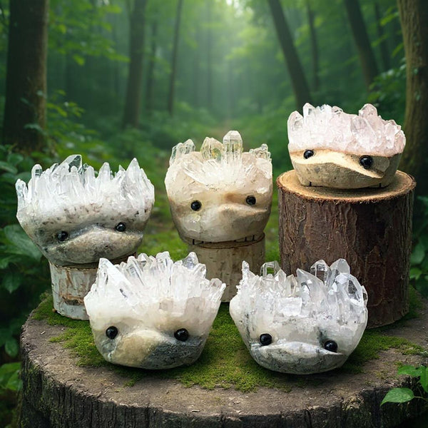 Crystal Quartz Hedgehog Pet (Adopteer mij a.u.b.)
