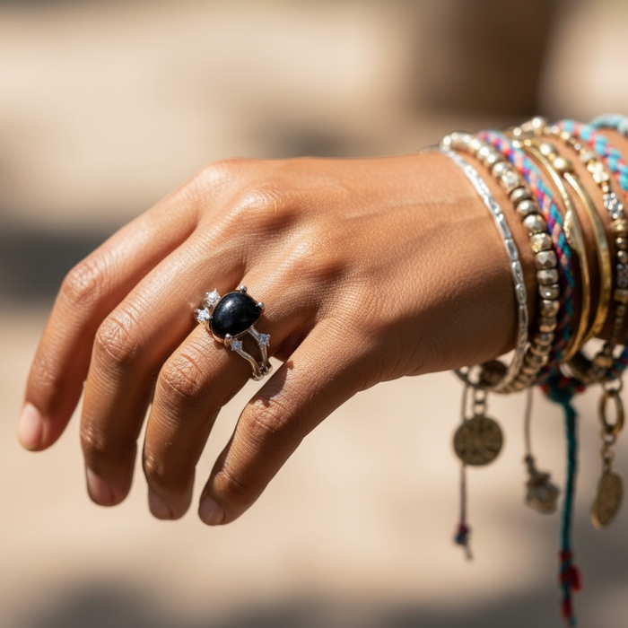 Z ARRON DESIGN Serenity Moonstone koperdraad hanger ketting