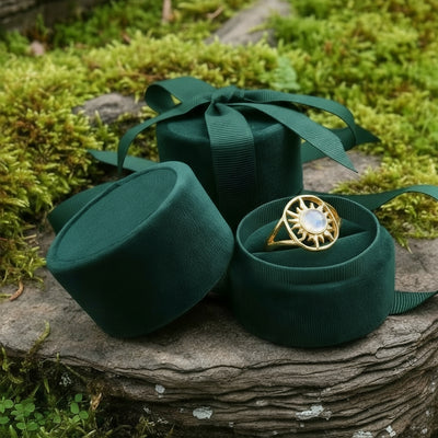 Z ARRON DESIGN Serenity Moonstone koperdraad hanger ketting