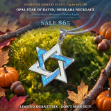 GEMSTONE JEWELRY EVENT Opal Star of David/ Merkaba Necklace