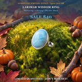 GEMSTONE JEWELRY EVENT Larimar Classic Oval Silver Ring