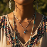 Z ARRON DESIGN Serenity Moonstone koperdraad hanger ketting