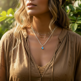Z ARRON DESIGN Serenity Moonstone koperdraad hanger ketting