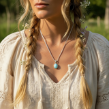 Z ARRON DESIGN Serenity Moonstone koperdraad hanger ketting