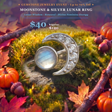 GEMSTONE JEWELRY EVENT - Moonstone & Silver Lunar Ring