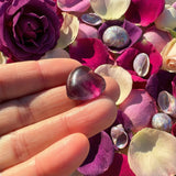 7 Multicolor Fluorite Heart Set