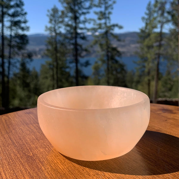 Orange Selenite Crystal Bowl