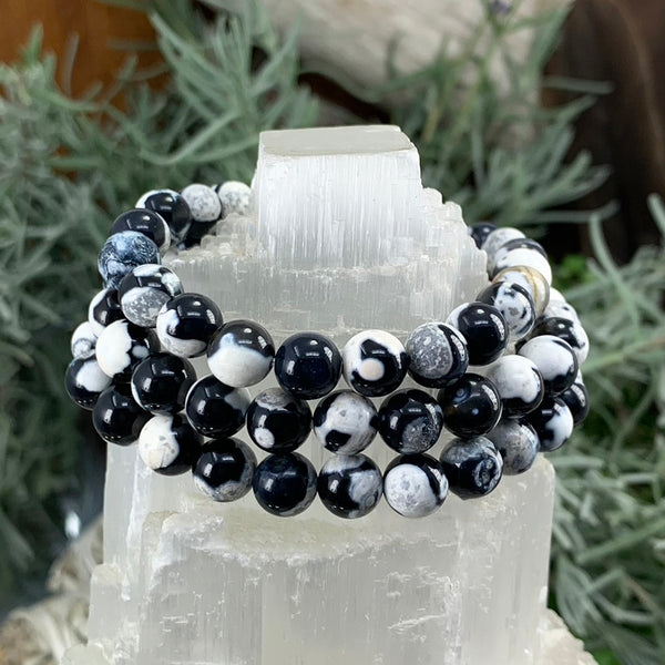 Mala Orca Jasper armband met fluwelen zakje