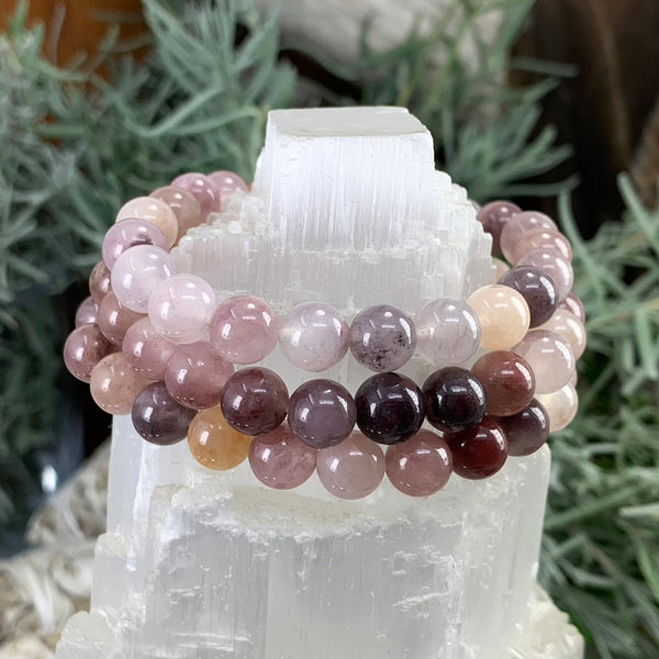 Pulsera Mala De Aventurina Morada Con Bolsa De Terciopelo