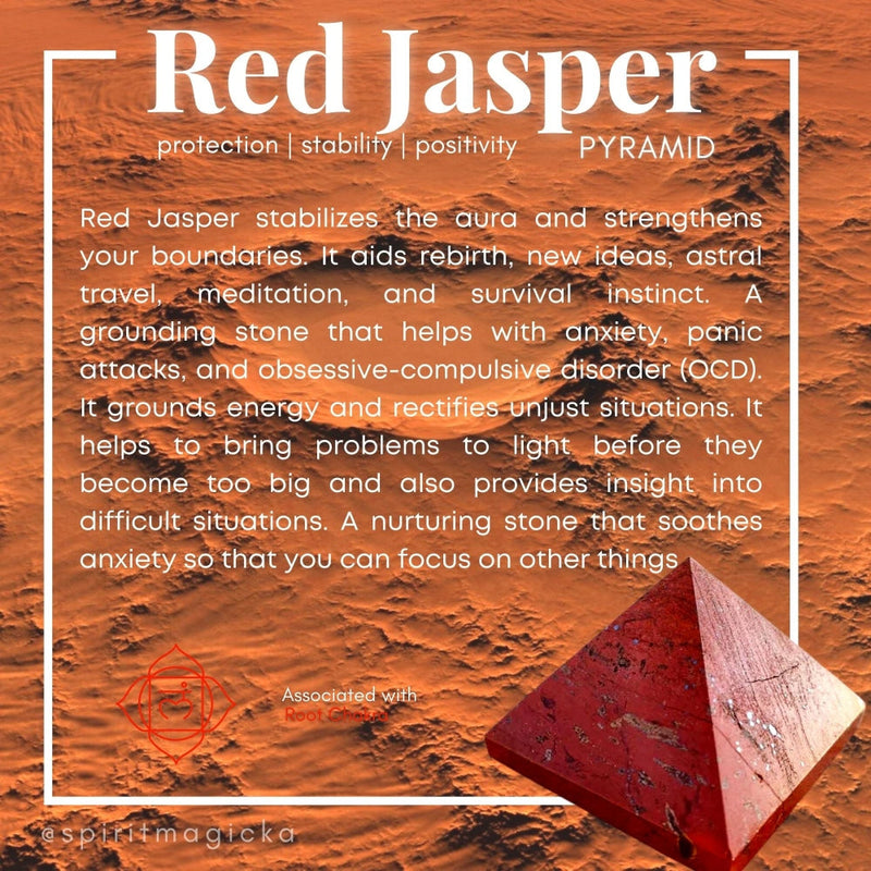 Red Jasper Pyramid - Medium - pyramids