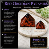 Röd Obsidian Pyramid - Medium