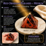 Röd Obsidian Pyramid - Medium