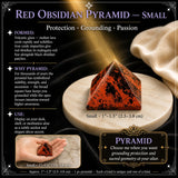 Röd Obsidian Pyramid - Medium