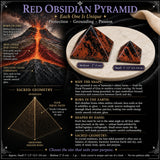 Röd Obsidian Pyramid - Medium