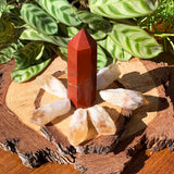 Juego de 8 piezas de jaspe rojo + citrino