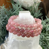 Bracelet Mala Fraise Quartz Avec Pochette En Velours