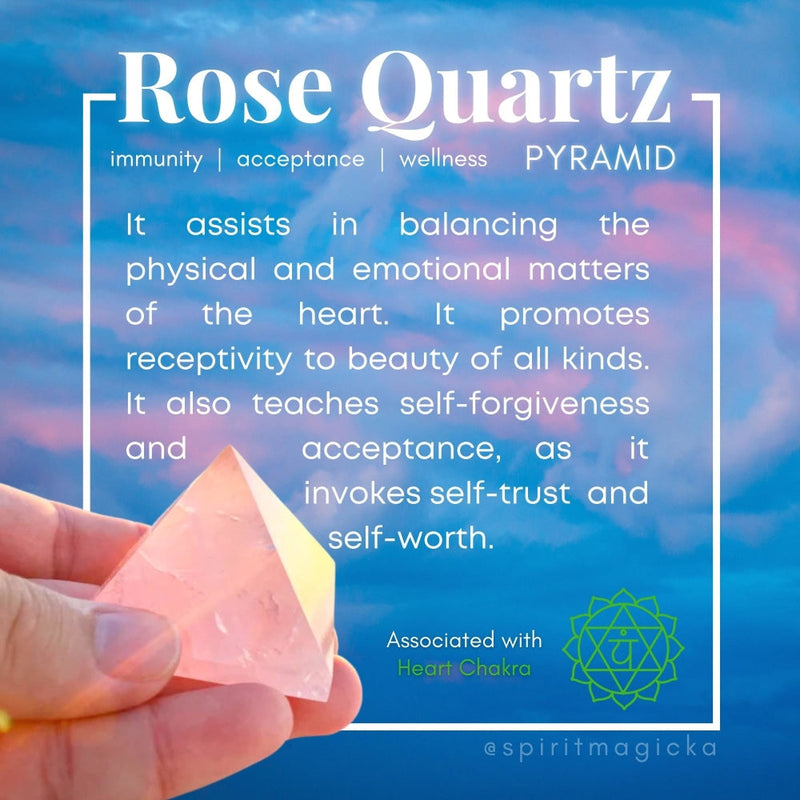 Rose Quartz Pyramid - Medium - pyramids