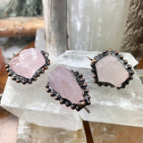 Pendentif soudé doux en quartz rose