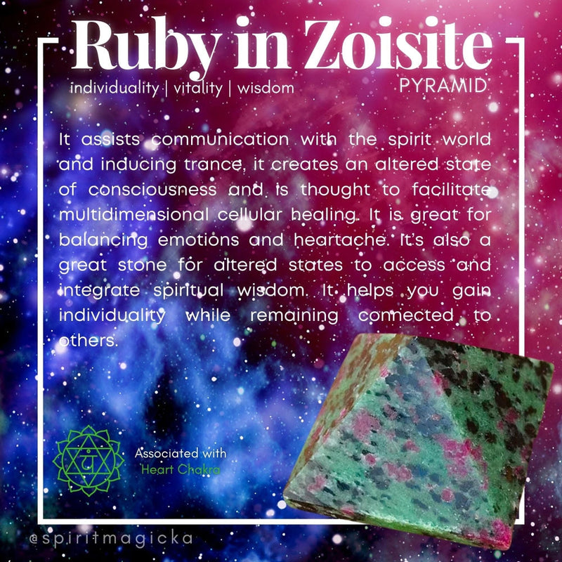 Ruby in Zoisite Pyramid - Medium - pyramids