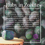 Ruby in Zoisite Tumbled Cube - tumbledstone