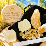 Citrin Abundance Gem Pouch Sæt