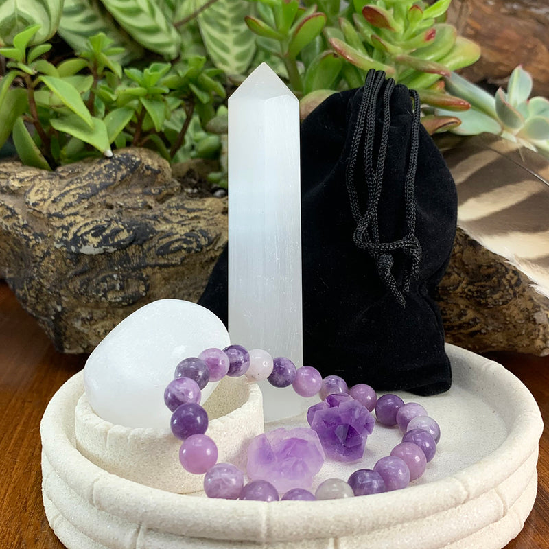 Conjunto de pulsera Mala y cristal de sabiduría 🙏