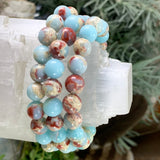 Mala Azure Variscite Armband mit Samtbeutel