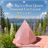 Rose Quartz diamantskåret krystal