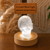 Luz ambiente de cristal (crânio de quartzo médio)