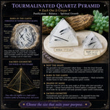 Turmalineret kvartspyramide - medium