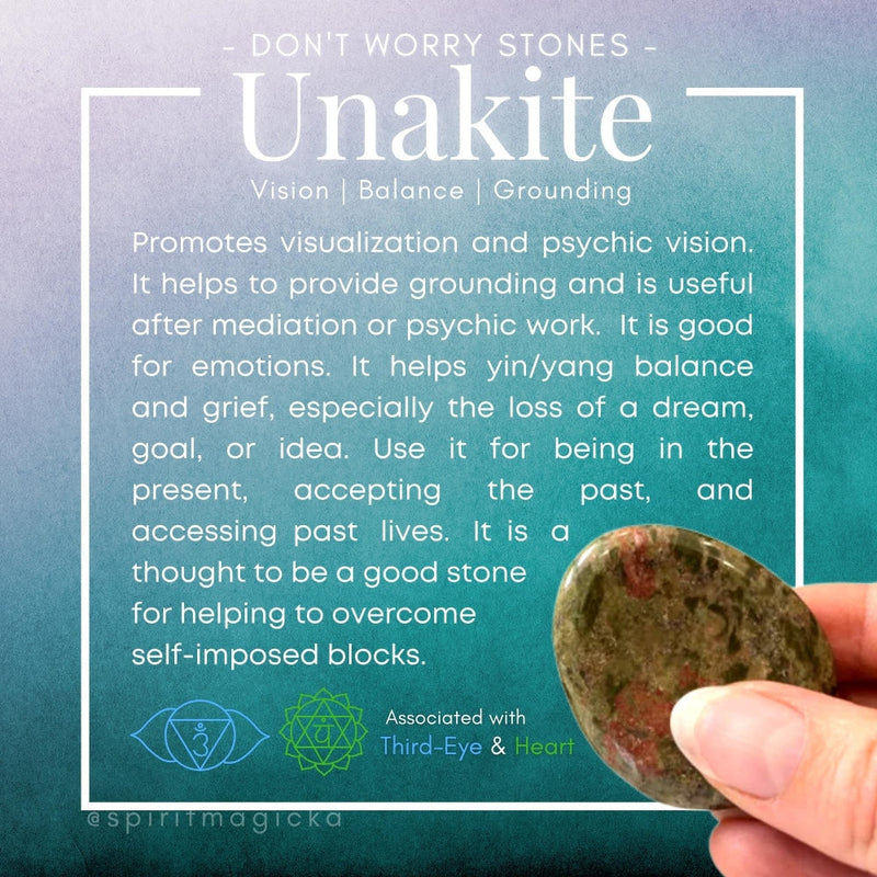 Unakite Worry Stone - worrystone